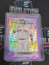 2022 Topps Chrome LogoFractor #84 J.D. Martinez Purple Parallel 097/250 Red Sox