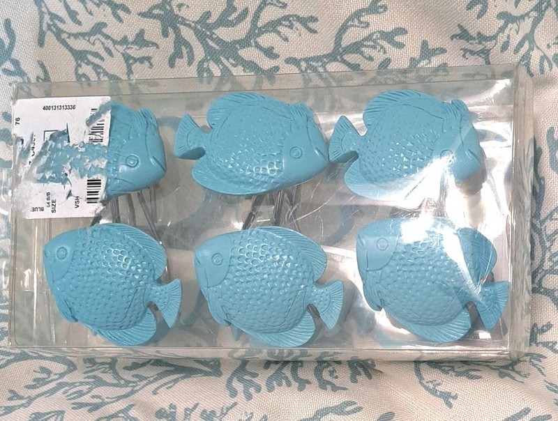 New 12 Coastal Nautical Beachy  Shower Curtain Hooks