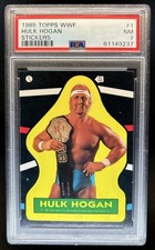 1985 Topps WWF Pro Wrestling Stars Hulk Hogan Stickers #1 PSA 7
