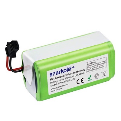 SPARKOLE 14.4V 2600mAh Replacement Battery for Ecovacs Deebot 2600mAh, Green 