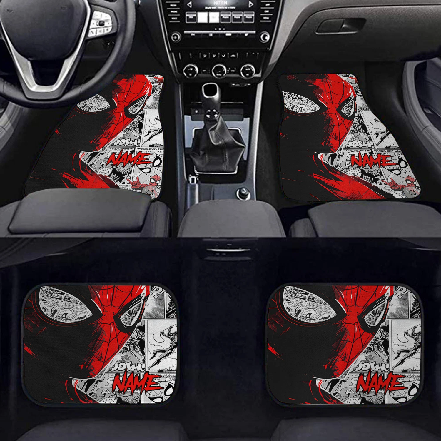Spider Man Car Floor Mats, Marvel Comic Auto Accessories, Superhero Gift