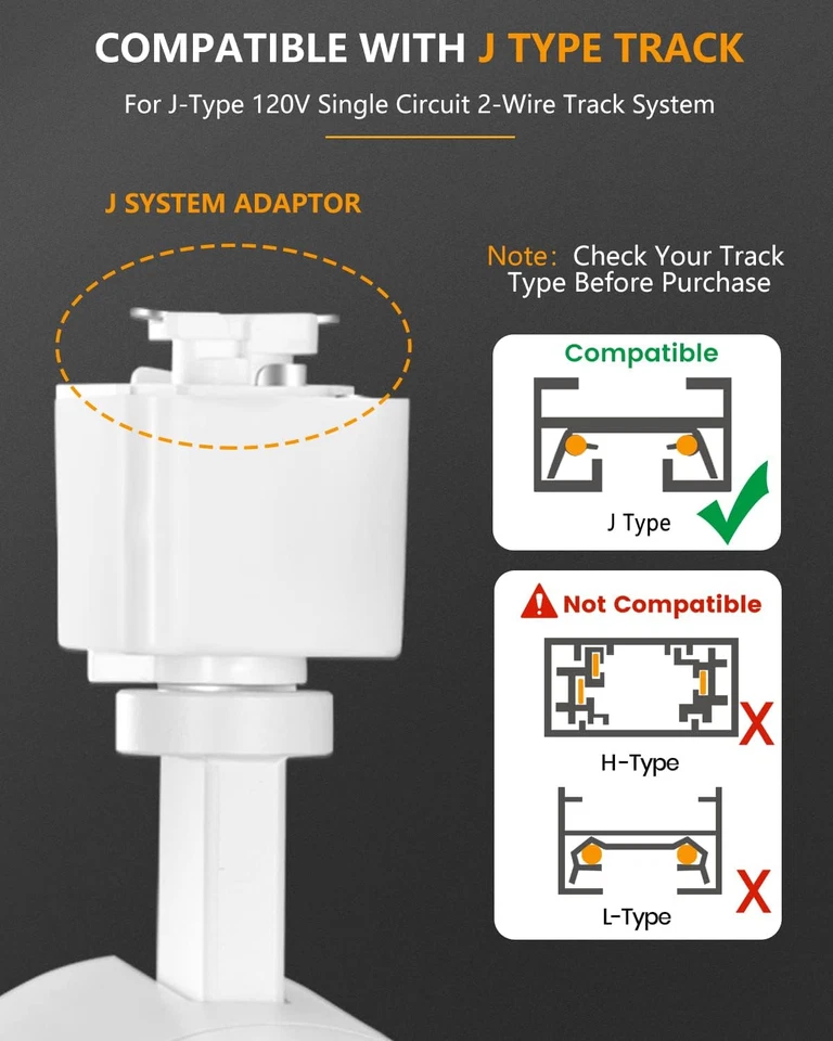 Cabezales de iluminación de pista tipo J con zoom de 3 colores 10 W para riel Juno - Trac LED brillante Foto 4 de 4