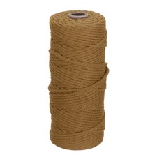 3mm x 109 Yard Caramel Color Cotton Macrame Rope, 2 Strands Twisted Cotton Cord