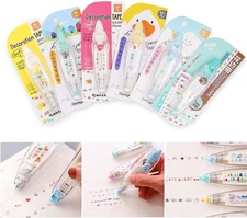 6Pcs Decorative Correction Tape, Creative Cartoon Pattern Decorative Tape Sticke