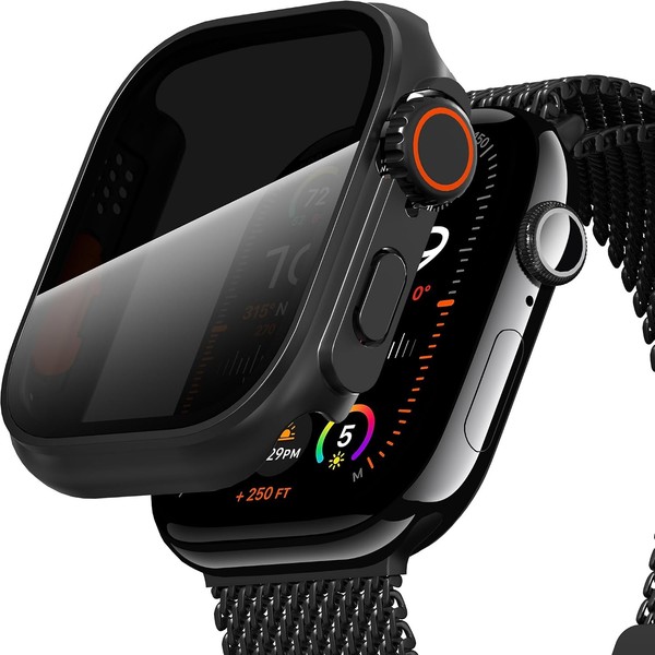 HüLle FüR Apple Watch 46Mm SchutzhüLle Anti Spy UltradüNn Schwarz Case-image