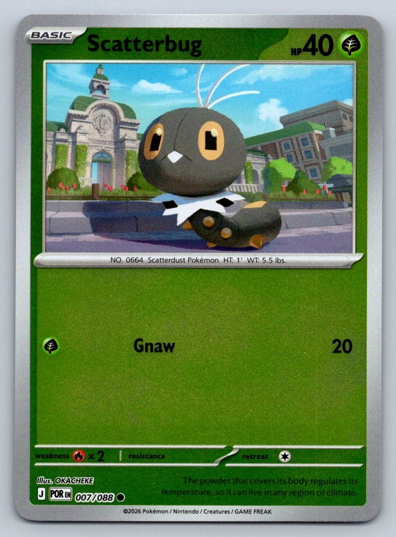 Scatterbug 007/088 Common Perfect Order Pokemon Reverse Holo Near Mint