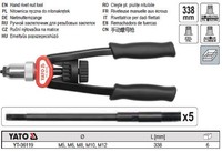 Yato Nietmutternzange Nietzange Zange M5-M12 YT-36119
