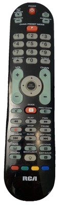 RCA Remote Control RCRBB04GR R25972 Universal Remote W/ Backlit Keypad 6 Device