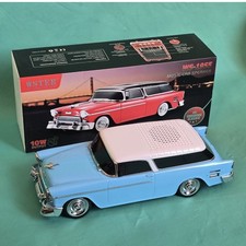 1955 Classic American Music Car Speaker Wireless FM aux Bluetooth memory card