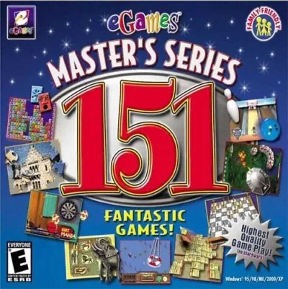 eGames Master's Series 151 Fantastic Games PC New Cd Sealed In Paper Sleeve XP - Image 3 of 4