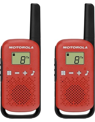 Motorola Talkabout T110 22-Channel Walkie Talkies Pair Red 8831