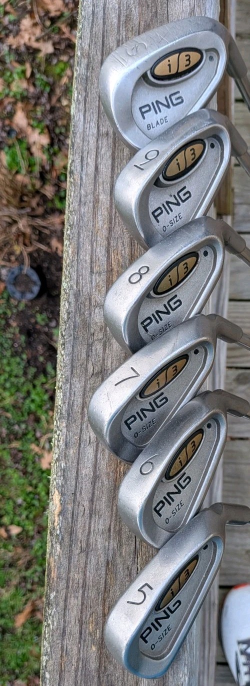 PING I3 O-Size Black Dot Iron Set 5,6,7,8,9,&SW ( 6 Clubs ) Steel A-flex