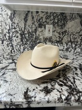 John B. Stetson Co. - Straw Western Cowboy Hat Size 6-7/8 4X