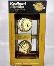 Kwikset Ultramax Security Deadbolt Double Cylinder Titanium Alloy Core Brass