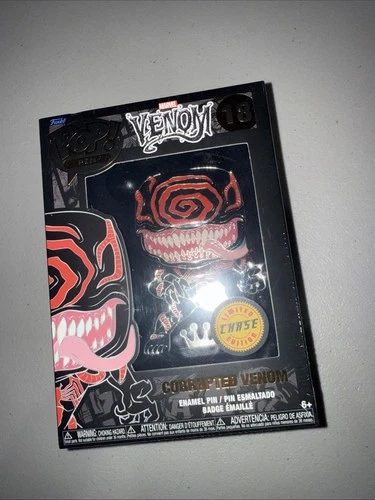 Funko Pop! Pin Marvel Corrupted Venom #18 ***CHASE*** New SEALED Enamel