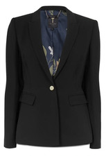 Ted Baker London Raee Single Breasted Black Blazer Jacket UK Size 2