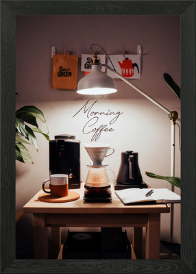 Morgenkaffee gerahmtes Wandbild Poster Leinwanddruck Bild