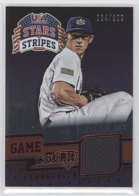 2015 Panini Stars and Stripes Game Gear Longevity Ruby 64/299 Tyler Jay #97 a3i