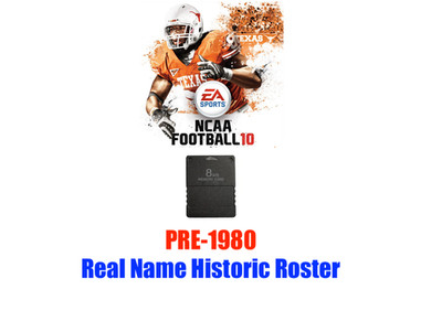 NCAA Football 10  PRE-1980  Historic Team Rosters Real Names  PS2 PlayStation 2