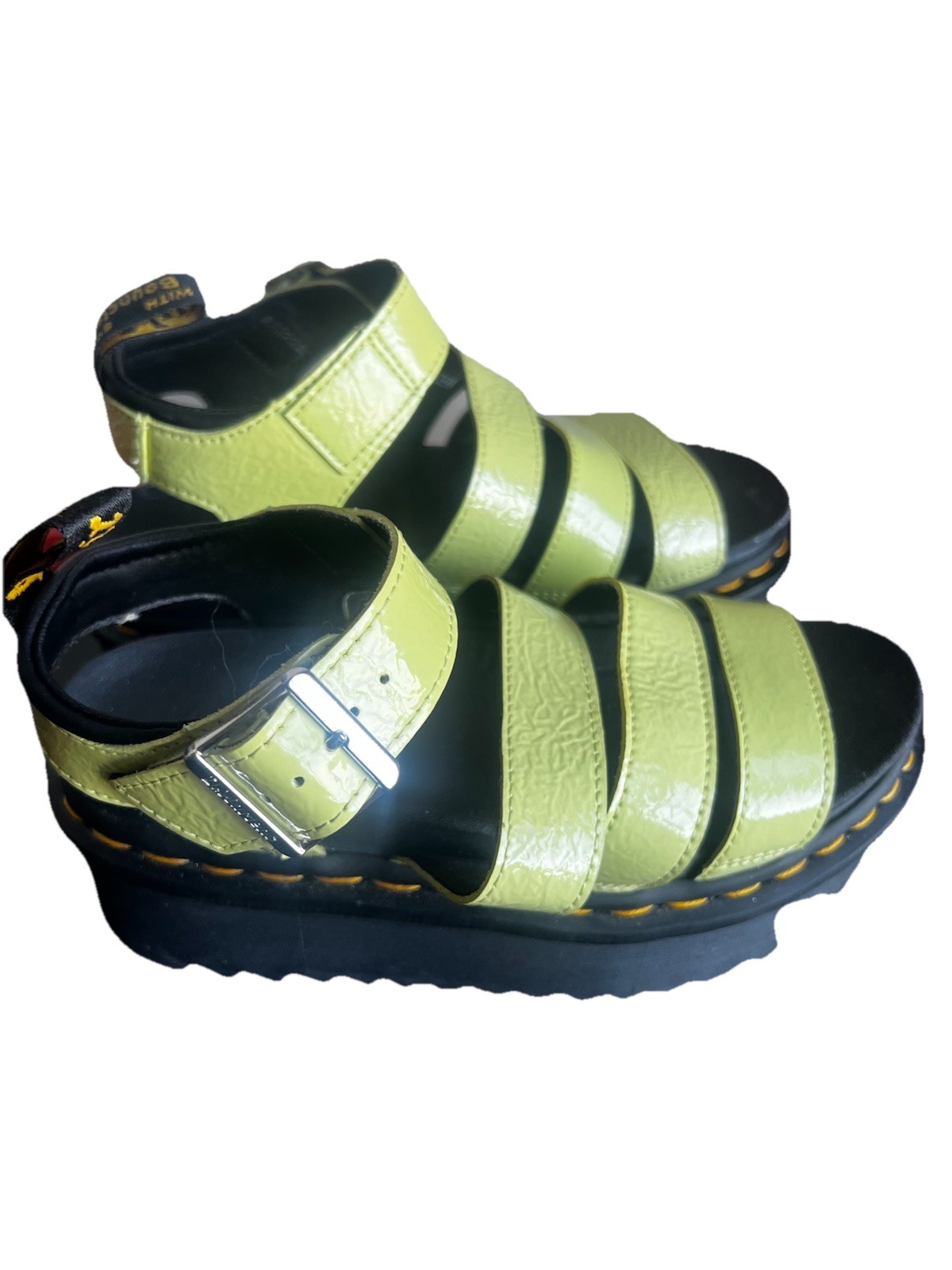 Dr. Martens Blaire Quad Women's Size 5 Like Green Platform Sandals Bouncing Sole