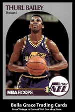 1990-91 Hoops Thurl Bailey #285 Utah Jazz NBA Basketball