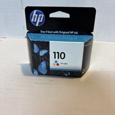 HP 110 TriColor Genuine OEM Ink Cartridge Date 3-2013 Sealed Warranty Photosmart