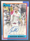 2025 Topps Update Jackson Merrill 1990 Auto Padres