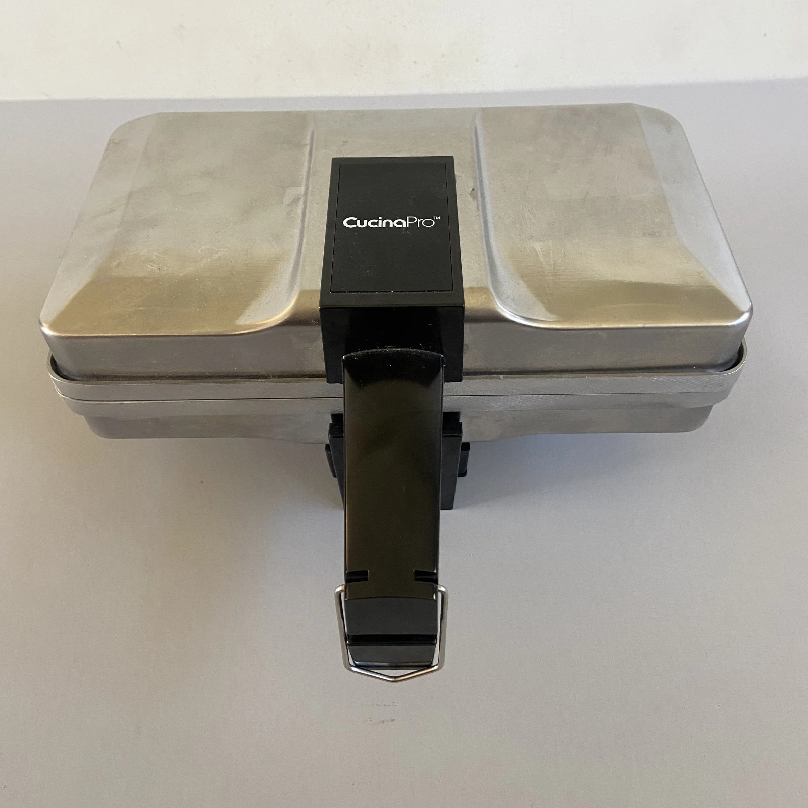CucinaPro 5in. Double Pizzelle Maker 220-05P Non-stick Tested Works! Stainless