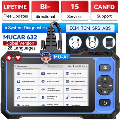 MUCAR 632 KFZ OBD2 Auto Diagnosegerät Auslesegerät 4 System 15 Reset Öl-Reset