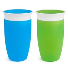 Munchkin  Miracle  360  Toddler Sippy Cup, 10 oz, Blue/Green, Unisex, 2 Pack