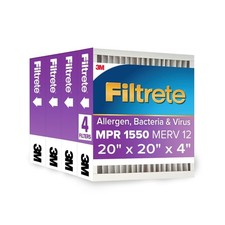 Filtrete 20x20x4 AC Furnace Air Filter, MPR 1550, MERV 12, Fits Honeywell, CE...