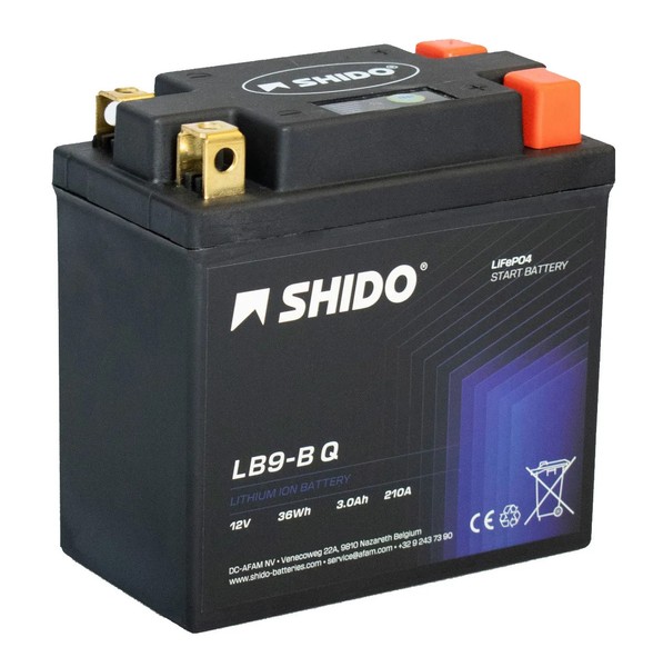 Lithium Ionen Lifepo4 Batterie YB9-B 12V FüR Kawasaki H1 500 Mach 3, Bj. 1969-image