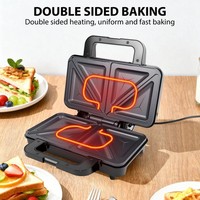 Deep Fill 1500W Sandwich Toaster Toastie Maker Non Stick Stainless Steel Pan