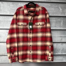 Orvis Men s Plaid Heavyweight Flannel Shirt Shacket Pockets XXL 2XL NEW