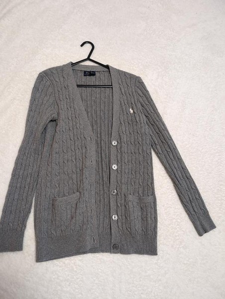 Women Polo Ralph Lauren Sweater Grey Cotton S #CHOJ