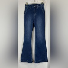 Old Navy Extra High Rise Flare 360 Stretch Size 4 Trendy Boho Hippie Relaxed