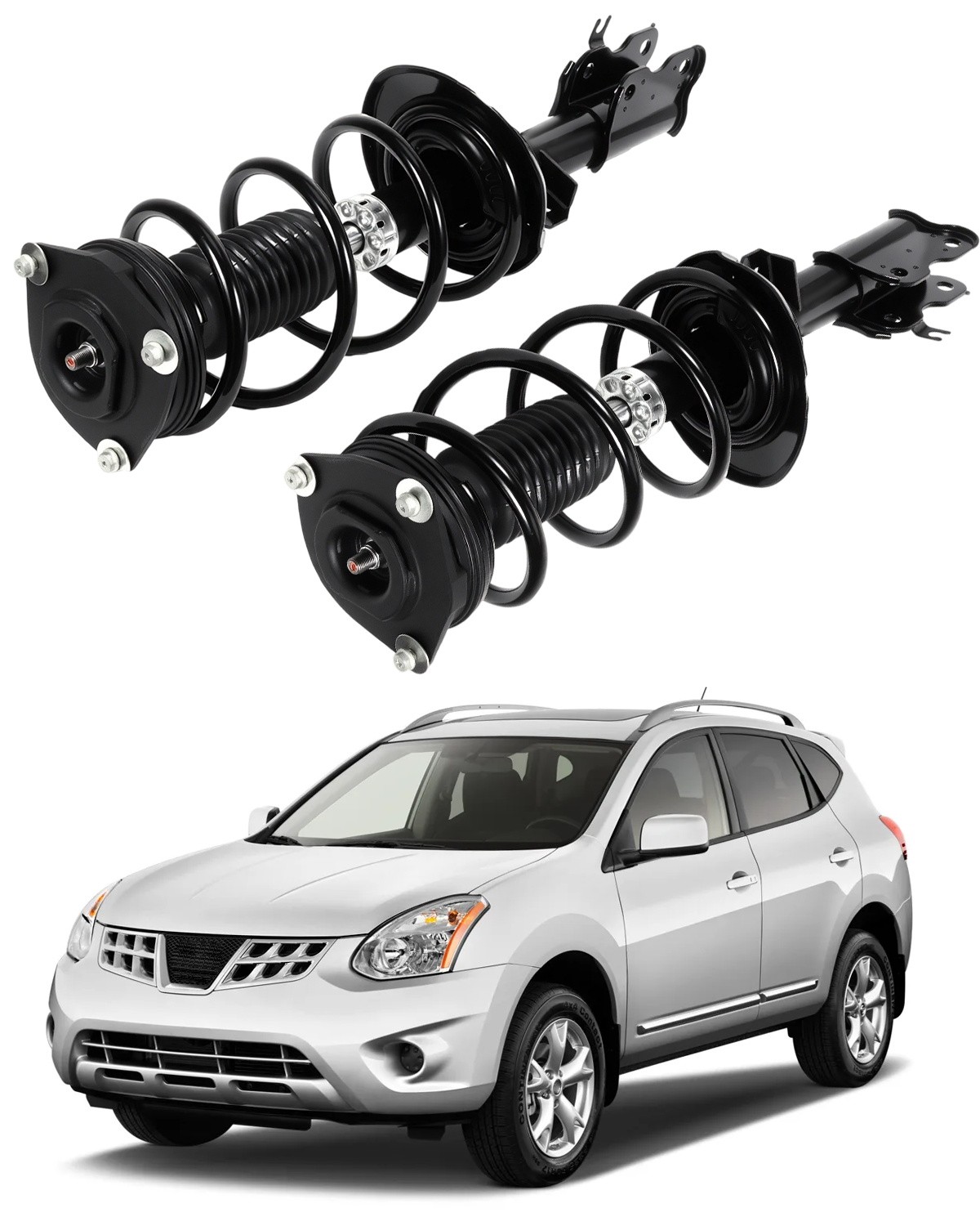 2008-2012 Nissan Rogue Front Strut & Coil Spring Assembly Pair