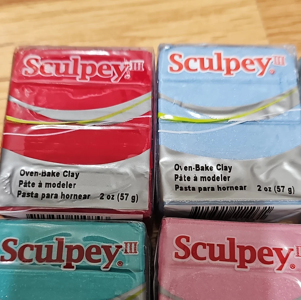 Lot of Sculpey Polymer clay 2 Oz blocks Lot of 7 colors. - Image 2 of 4
