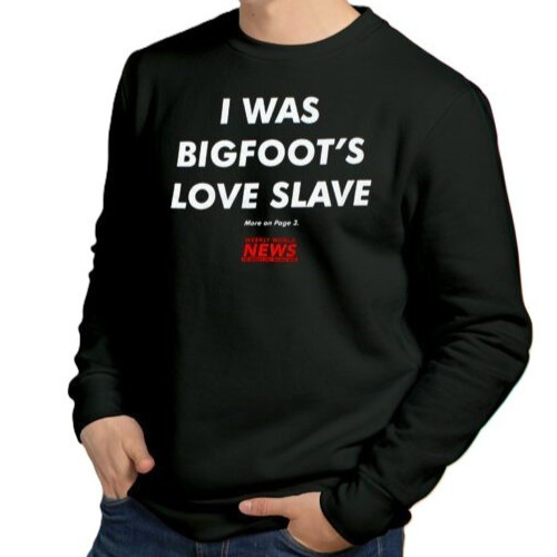 NEW Creepy Co. Weekly World News BIGFOOT LOVE Crewneck SWEATSHIRT XS Extra Small