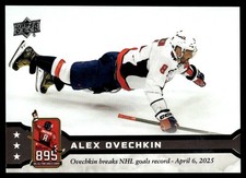 Alex Ovechkin Photo Variant Breaks NHL Goal Record #GR-8V 2025-26 Upper Deck GR8