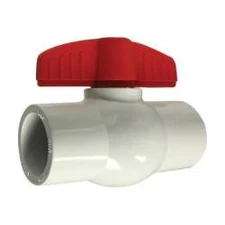 940299 Ball Valve, 2 in Nom., Slip x Slip, 150 psi at 73 deg F, PVC Body