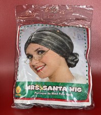 Rubies Old Lady Grandma Mrs. Claus Grey Bun Wig Adult Halloween Costume 50830