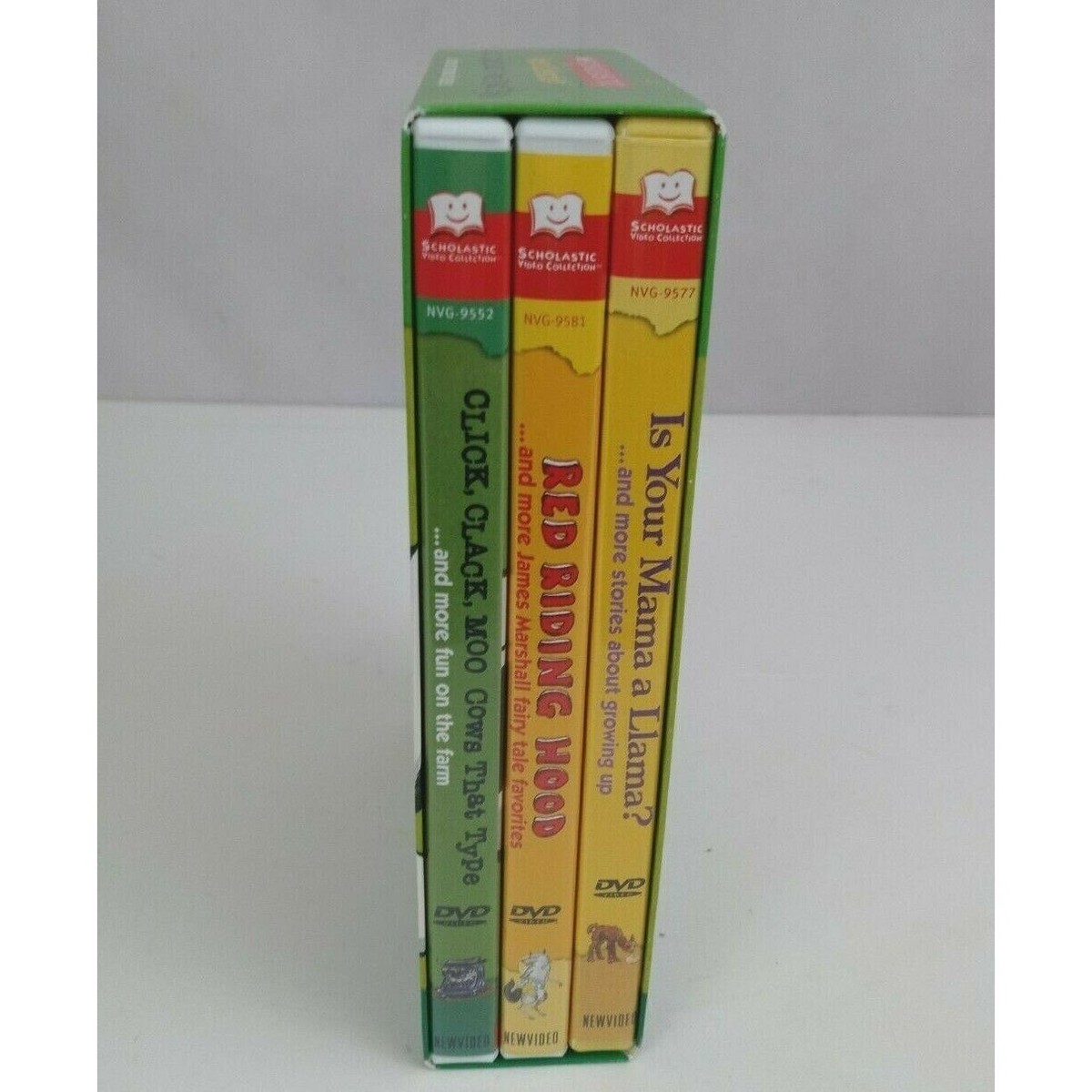 2004 3 DVD Box Set Scholastic Video Collection Click, Clack, Moo