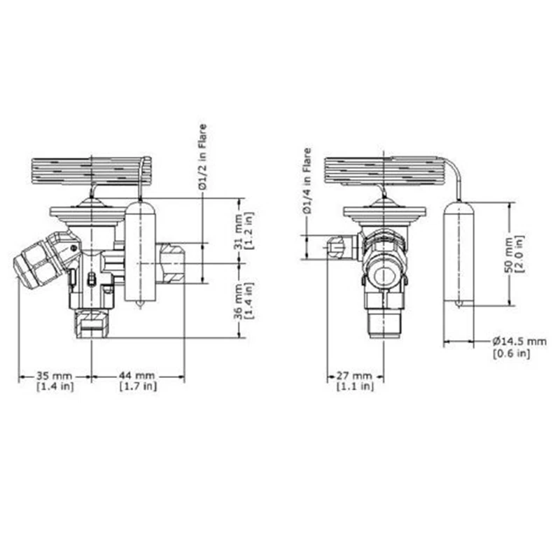 DANFOSS EXPANSION THERMOSTATIC VALVE TES2 GAS R404A R507 068Z3403 REFRIGERATION - Image 2 of 2