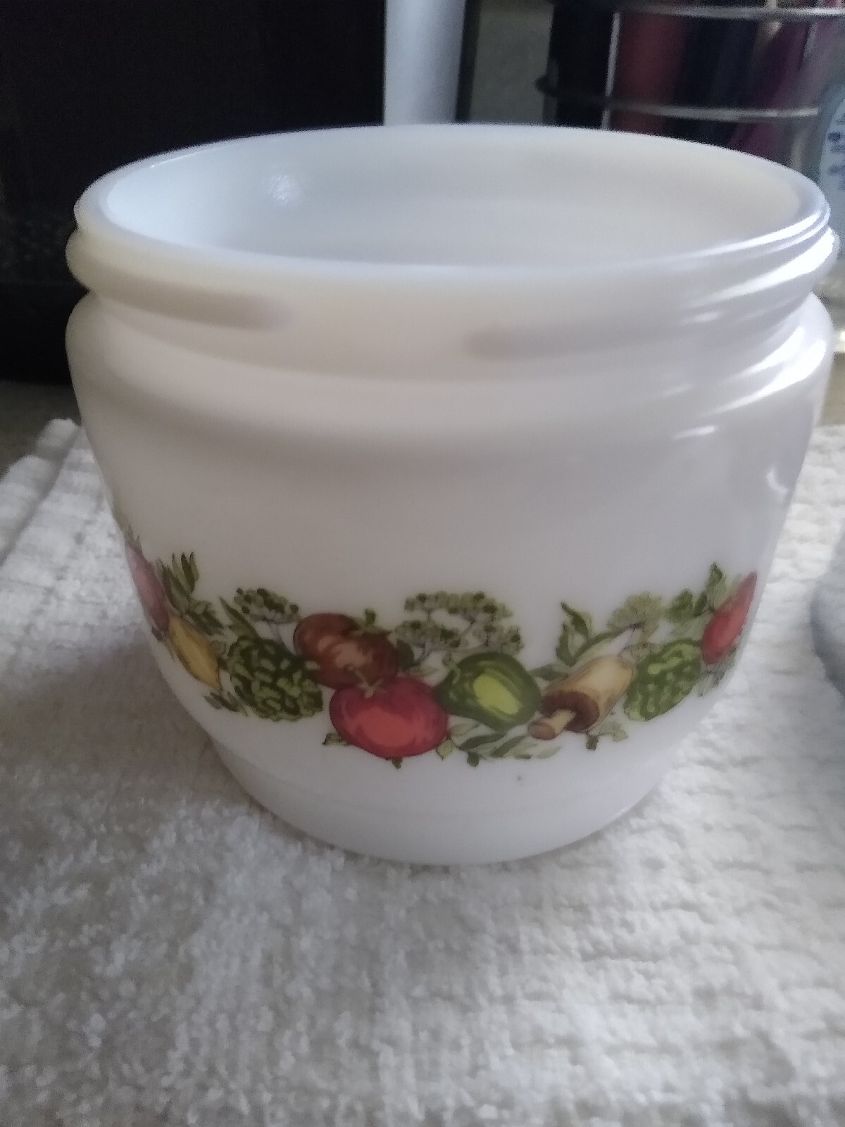 VTG Corning Ware/Gemco Sugar Dispenser, With Vegetables Design with Lid