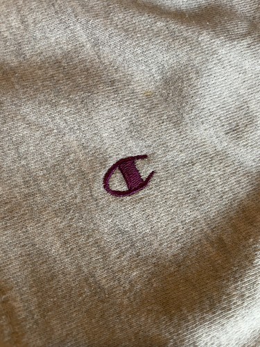 Vintage 90s Champion Reverse Weave Snap Button Hoodie Gray 3 Stripe Purple Large - Bild 3 von 6