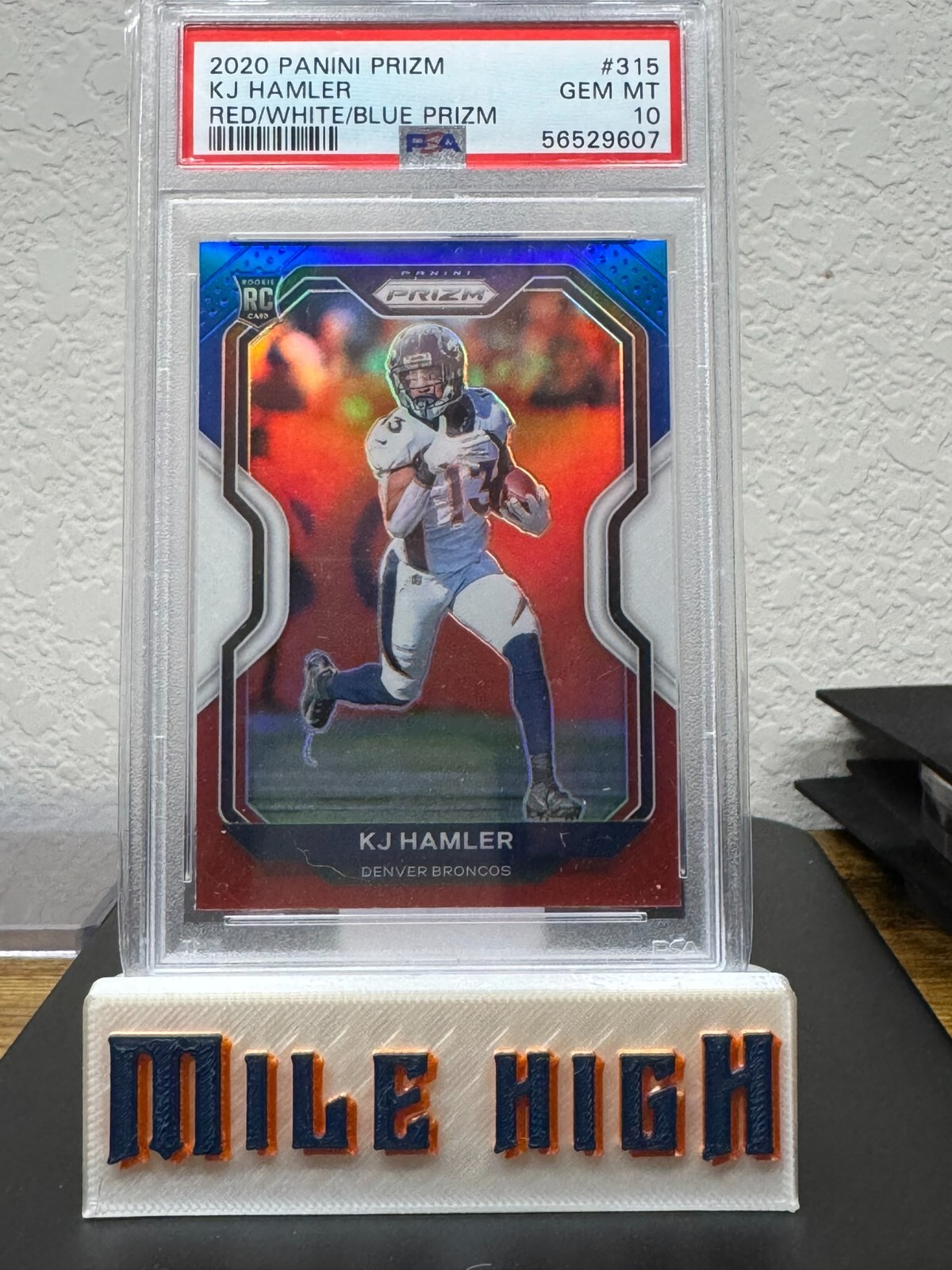 2020 Panini Prizm - Rookie #315 KJ Hamler (RC) RED WHITE BLUE PSA 10