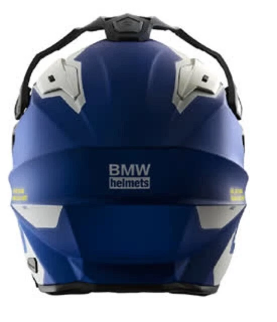 Casco completo de motocicleta BMW GS PURE azul aventura turismo casco encendido fuera Foto 4 de 4