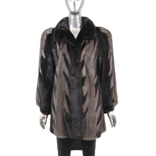 Sapphire Ranch Mink Jacket With Design- Size M