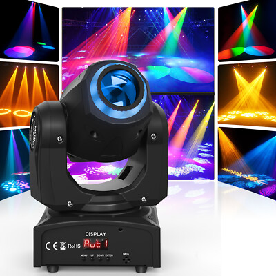 100W RGBW 8 GOBO Moving Lights Stage LED Spot Beam DMX Disco Party DJ Lighting